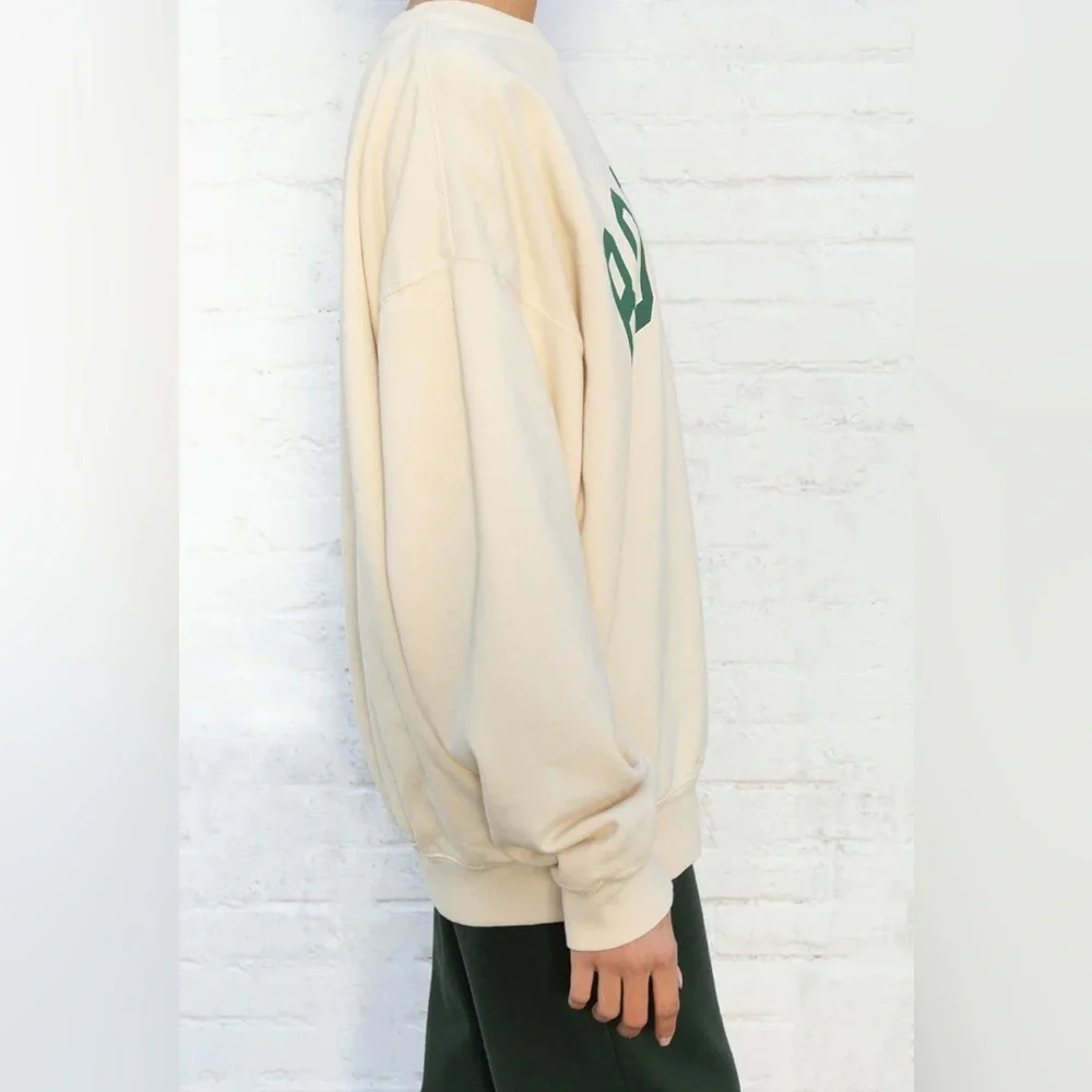 Brandy melville oversized cream Erica Boston sweatshirt - Picture 2 of 5